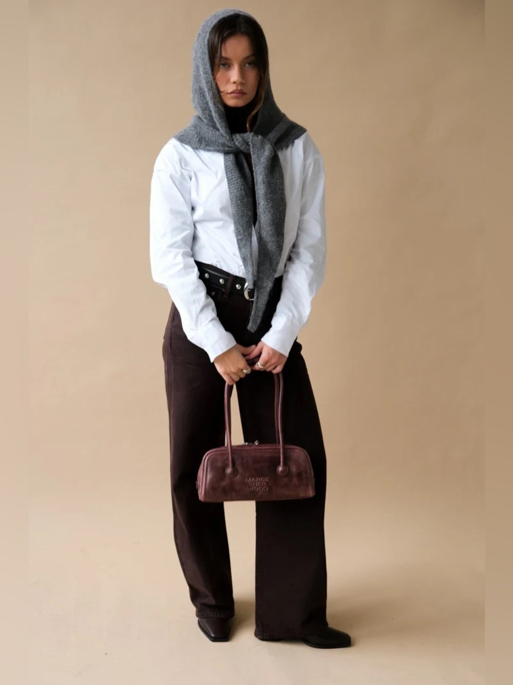 AGOLDE Low Curve mid-rise straight-leg jeans sloe berry brown barrel jeans 24 26 - Picture 8 of 13